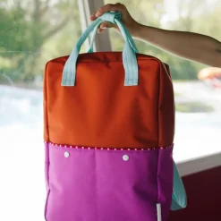 Backpack Large | Color Blocking | Gravel Orange + Rosette Pink>Sticky Lemon Outlet