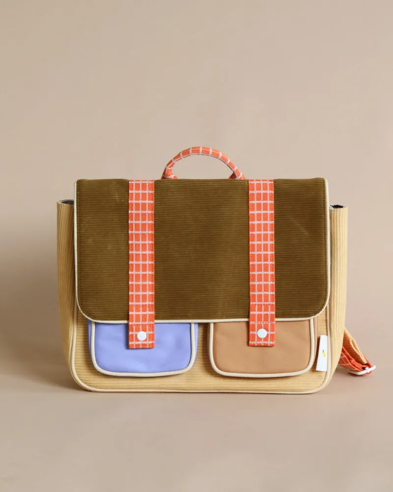 School Bag | Farmhouse | Corduroy Pear Jam>Sticky Lemon Clearance