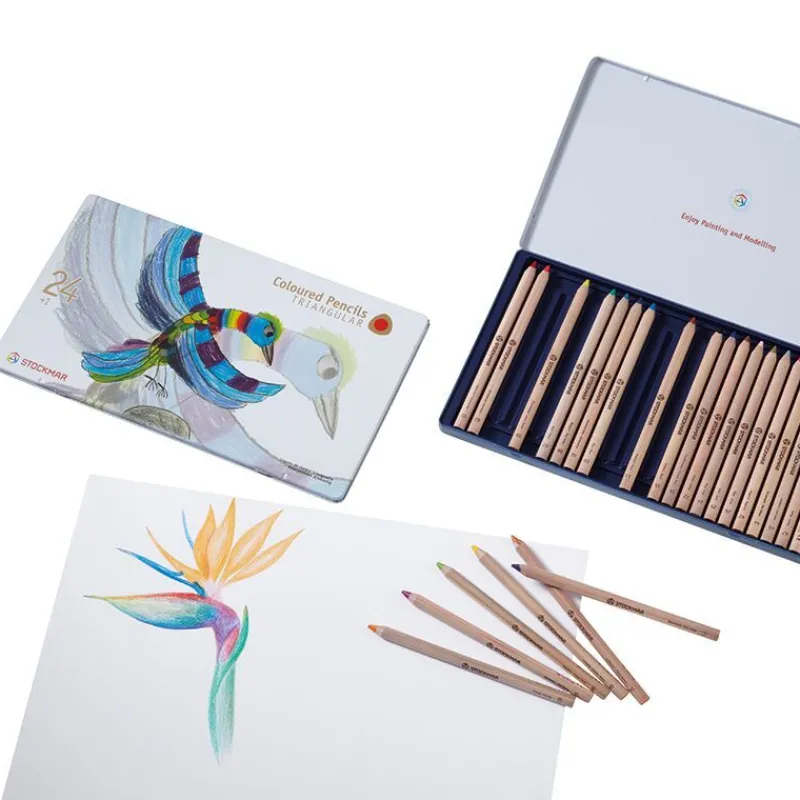 Colored Pencils Triangular Assortment 24+1>Stockmar Online