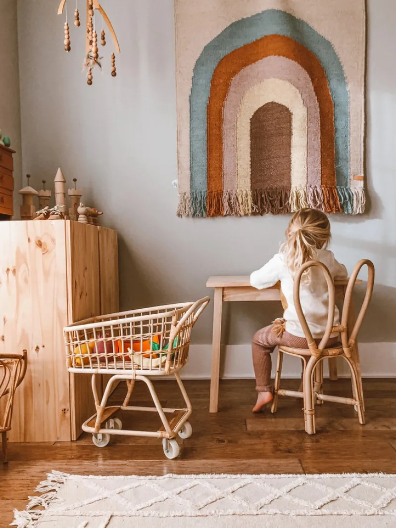 Toddler Rattan Bunny Chair>Poppie Toys Fashion