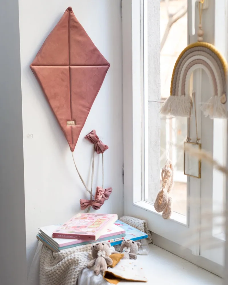 Velvet Kite Wall Decor - Dusty Pink>Babyly Best