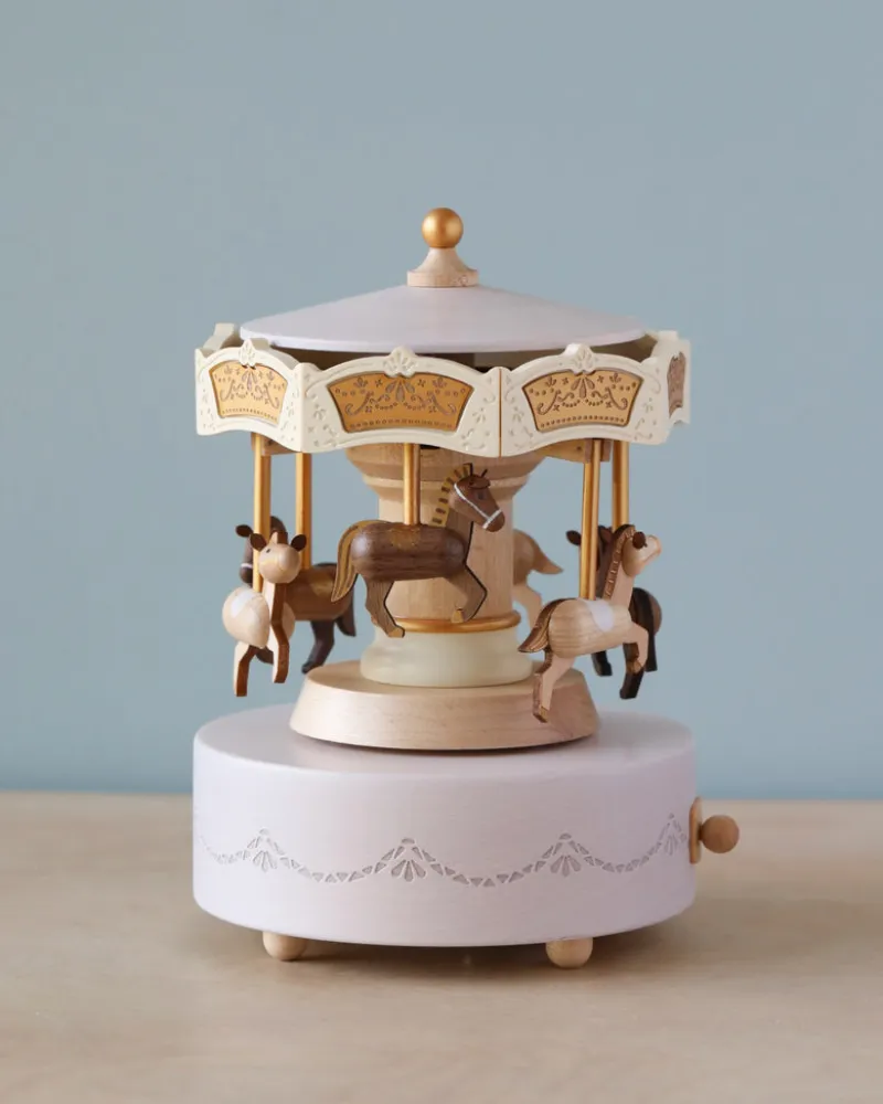 Wooden Carousel Music Box>Wooderful Life New