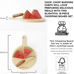 Wooden Chopping Board & Sliceable Play Food><noscript><img width=