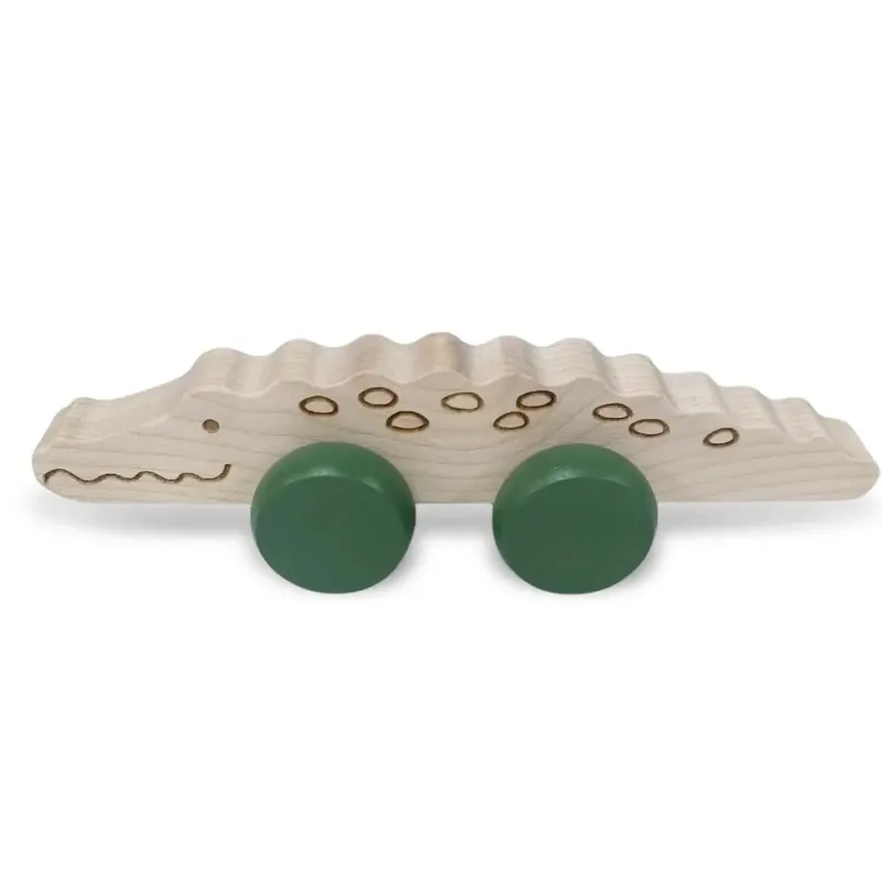 Wooden Crocodile Push Toy>Briki Vroom Vroom New