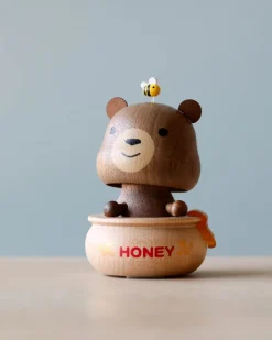 Wooden Honey Bear Bobblehead>Wooderful Life Clearance