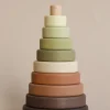 Wooden Pyramid Stacker - Olive>SABO concept Best