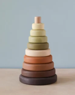 Wooden Pyramid Stacker - Olive>SABO concept Best