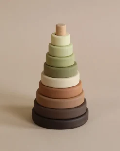 Wooden Pyramid Stacker - Olive><noscript><img width=
