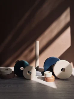 Wooden Pyramid Stacker - Terracotta><noscript><img width=