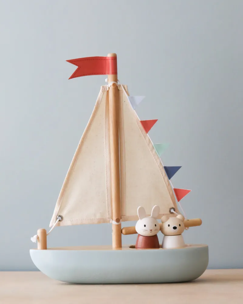 Wooden Sail Boat>Tender Leaf Toys Clearance