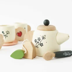 Wooden Tea Set & Tray><noscript><img width=
