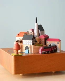 Wooden Train Music Box - European Town>Wooderful Life Sale