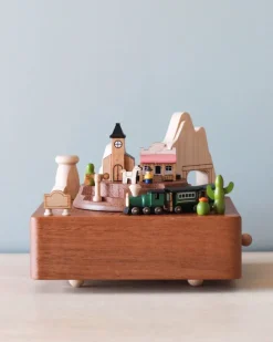 Wooden Train Music Box - Western Town>Wooderful Life Online