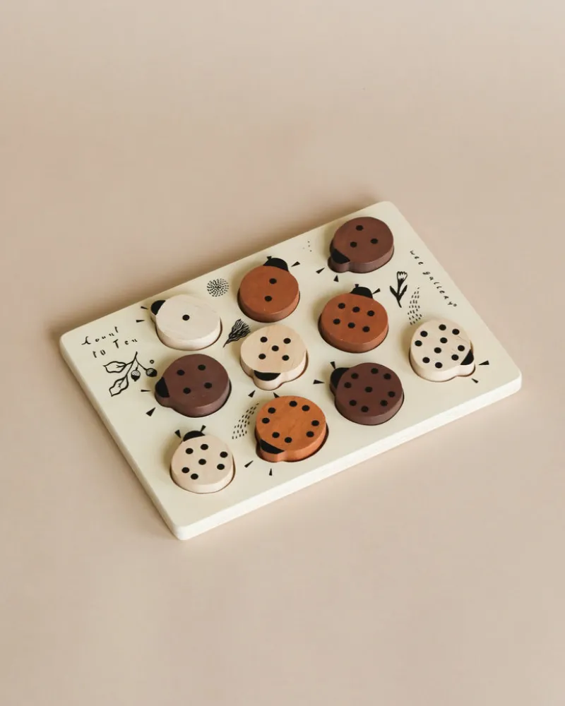 Wooden Tray Puzzle - Count to 10 Ladybugs>Wee Gallery Outlet