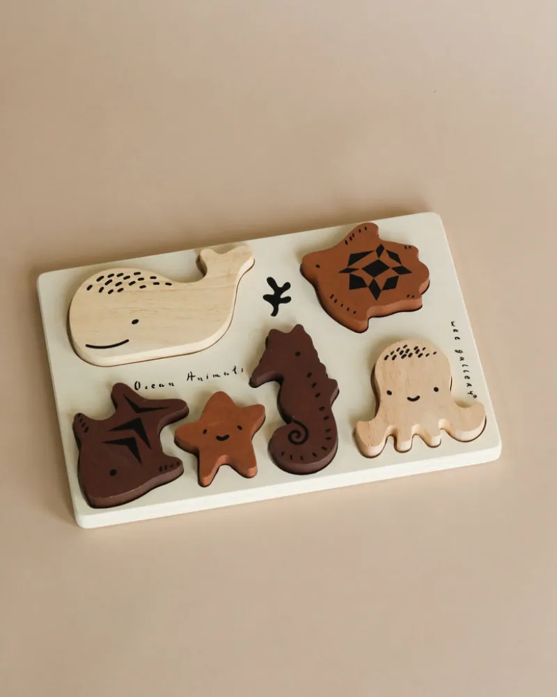 Wooden Tray Puzzle - Ocean Animals>Wee Gallery Sale