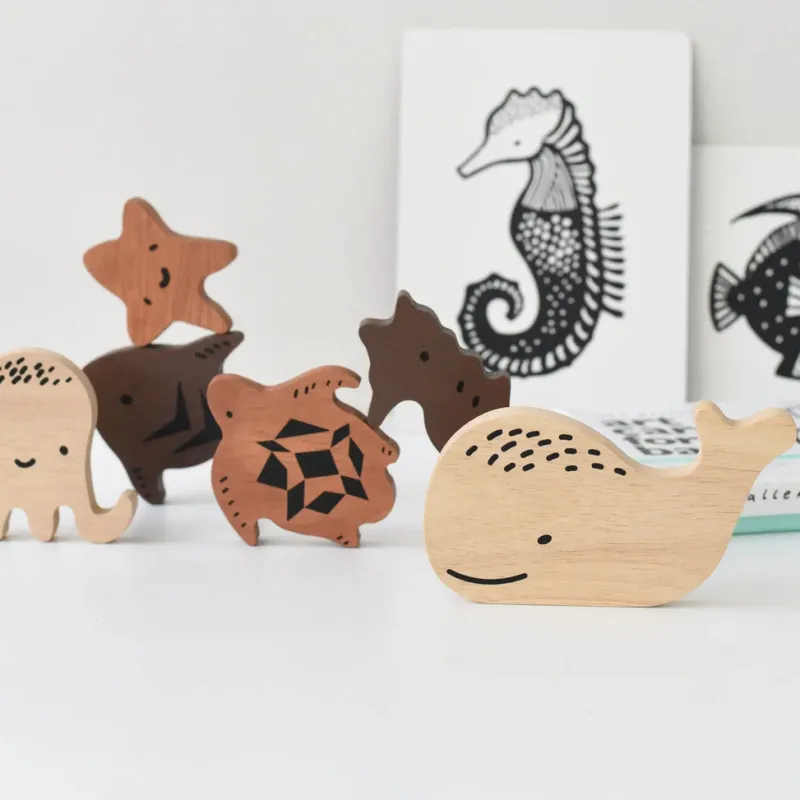 Wooden Tray Puzzle - Ocean Animals>Wee Gallery Sale
