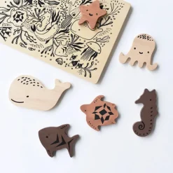 Wooden Tray Puzzle - Ocean Animals><noscript><img width=