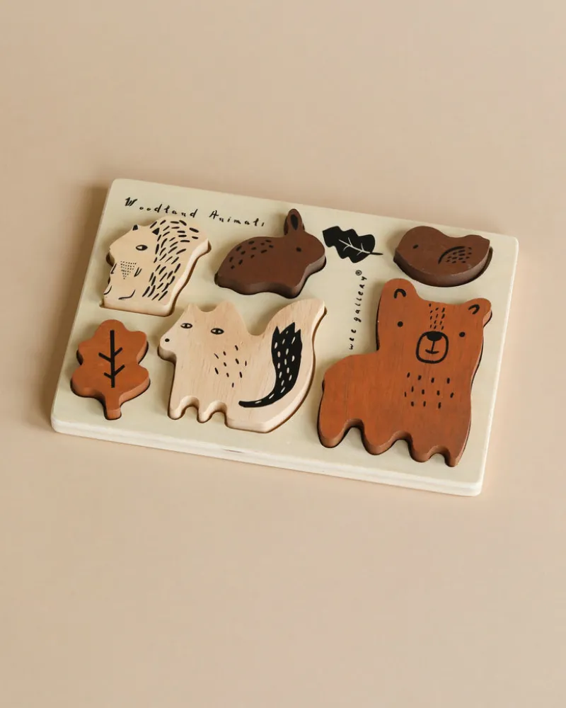 Wooden Tray Puzzle - Woodland Animals>Wee Gallery Fashion