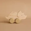 Wooden Triceratops Dinosaur Push Toy>Briki Vroom Vroom Hot