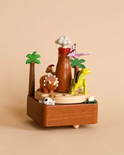 Wooden Volcano & Dinosaur Music Box>Wooderful Life Fashion