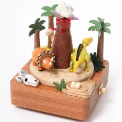 Wooden Volcano & Dinosaur Music Box><noscript><img width=
